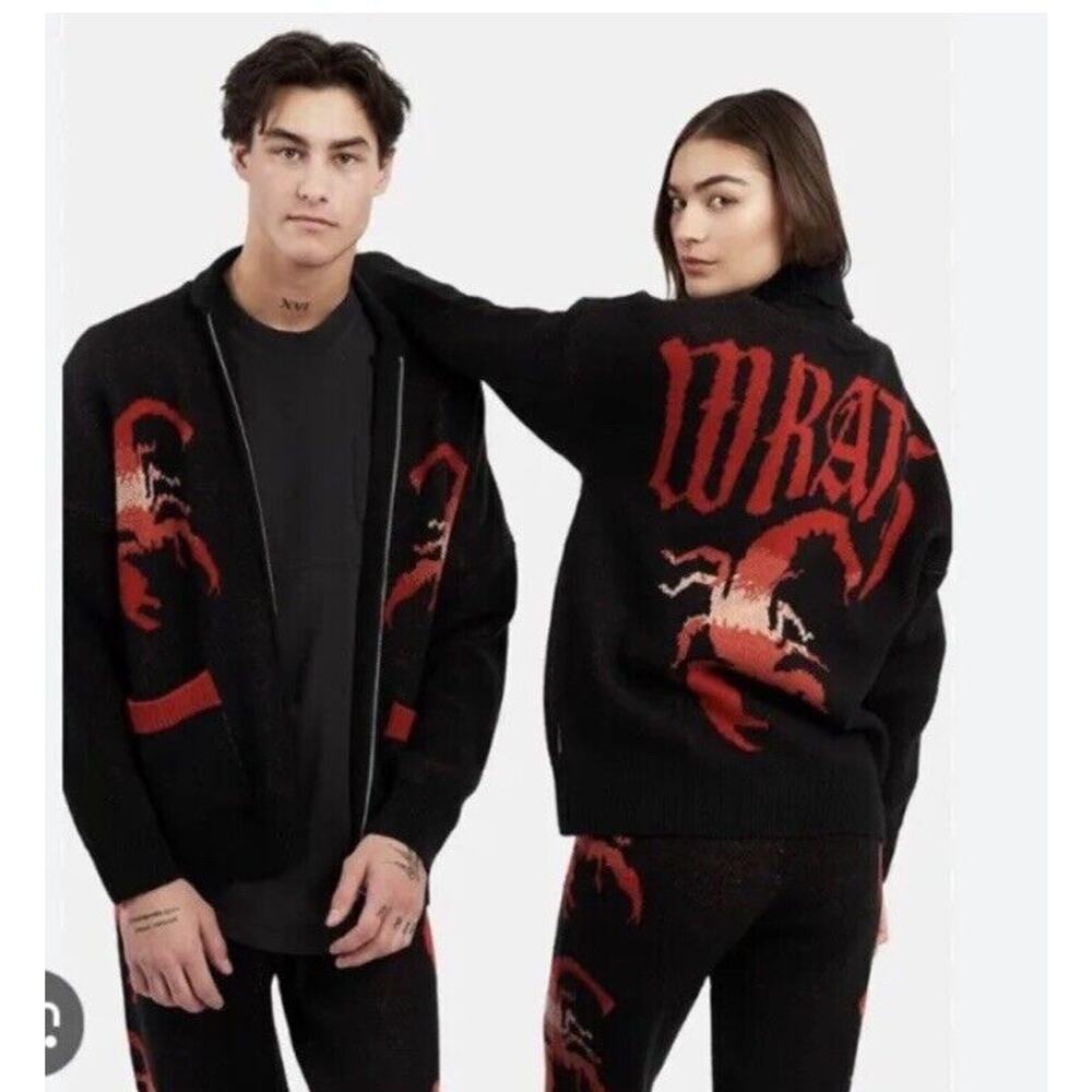 Mens/Unisex SPIRIT JERSEY SCORPION Cardigan WRATH Sweater XL With Pockets NWT
